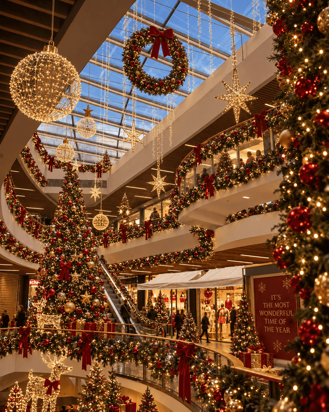 Het overdekte atrium van Winkelcentrum Zaailand
